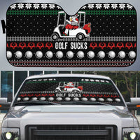 Golf Sucks Christmas Auto Sun Shade Xmas Holiday Patterns - Wonder Print Shop