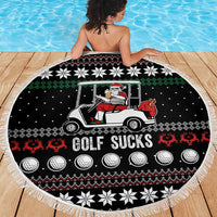 Golf Sucks Christmas Beach Blanket Xmas Holiday Patterns - Wonder Print Shop