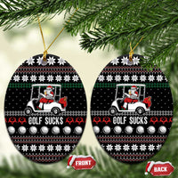 Golf Sucks Christmas Ceramic Ornament Xmas Holiday Patterns - Wonder Print Shop