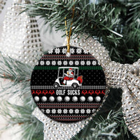 Golf Sucks Christmas Ceramic Ornament Xmas Holiday Patterns - Wonder Print Shop