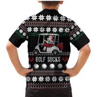 Golf Sucks Christmas Family Matching Mermaid Dress and Hawaiian Shirt Xmas Holiday Patterns - Wonder Print Shop