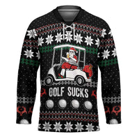 Golf Sucks Christmas Hockey Jersey Xmas Holiday Patterns - Wonder Print Shop