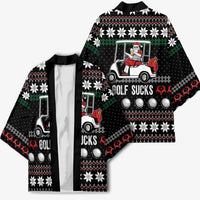 Golf Sucks Christmas Kimono Xmas Holiday Patterns - Wonder Print Shop
