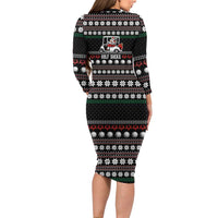 Golf Sucks Christmas Long Sleeve Bodycon Dress Xmas Holiday Patterns - Wonder Print Shop