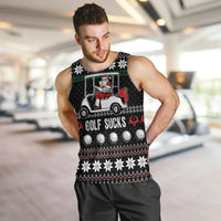 Golf Sucks Christmas Men Tank Top Xmas Holiday Patterns - Wonder Print Shop