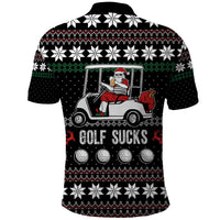Golf Sucks Christmas Polo Shirt Xmas Holiday Patterns - Wonder Print Shop