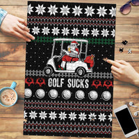 Golf Sucks Christmas Puzzle Xmas Holiday Patterns - Wonder Print Shop