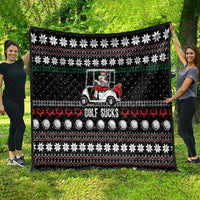 Golf Sucks Christmas Quilt Xmas Holiday Patterns - Wonder Print Shop