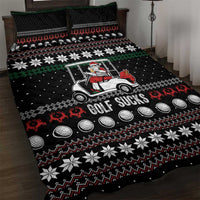 Golf Sucks Christmas Quilt Bed Set Xmas Holiday Patterns - Wonder Print Shop