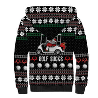 Golf Sucks Christmas Sherpa Hoodie Xmas Holiday Patterns - Wonder Print Shop