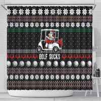 Golf Sucks Christmas Shower Curtain Xmas Holiday Patterns - Wonder Print Shop