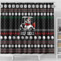 Golf Sucks Christmas Shower Curtain Xmas Holiday Patterns - Wonder Print Shop