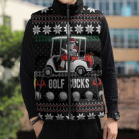 Golf Sucks Christmas Sleeveless Puffer Jacket Xmas Holiday Patterns - Wonder Print Shop