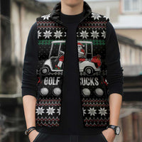 Golf Sucks Christmas Sleeveless Puffer Jacket Xmas Holiday Patterns - Wonder Print Shop