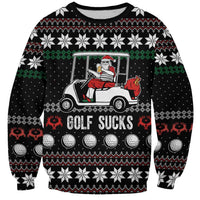 Golf Sucks Christmas Sweatshirt Xmas Holiday Patterns - Wonder Print Shop