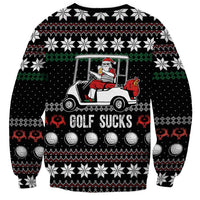 Golf Sucks Christmas Sweatshirt Xmas Holiday Patterns - Wonder Print Shop