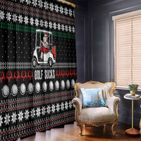 Golf Sucks Christmas Window Curtain Xmas Holiday Patterns - Wonder Print Shop