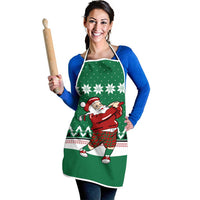 Golfer Santa Christmas Apron Xmas Holiday Patterns - Wonder Print Shop