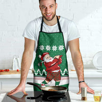 Golfer Santa Christmas Apron Xmas Holiday Patterns - Wonder Print Shop