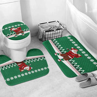 Golfer Santa Christmas Bathroom Set Xmas Holiday Patterns - Wonder Print Shop