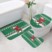 Golfer Santa Christmas Bathroom Set Xmas Holiday Patterns - Wonder Print Shop