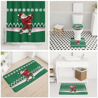 Golfer Santa Christmas Bathroom Set Xmas Holiday Patterns - Wonder Print Shop