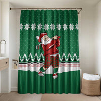 Golfer Santa Christmas Bathroom Set Xmas Holiday Patterns - Wonder Print Shop