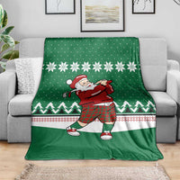 Golfer Santa Christmas Blanket Xmas Holiday Patterns - Wonder Print Shop