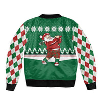 Golfer Santa Christmas Bomber Jacket Xmas Holiday Patterns - Wonder Print Shop