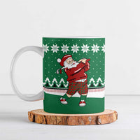 Golfer Santa Christmas Ceramic Mug Xmas Holiday Patterns - Wonder Print Shop