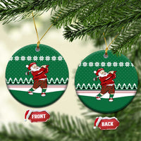 Golfer Santa Christmas Ceramic Ornament Xmas Holiday Patterns - Wonder Print Shop