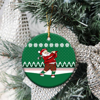 Golfer Santa Christmas Ceramic Ornament Xmas Holiday Patterns - Wonder Print Shop