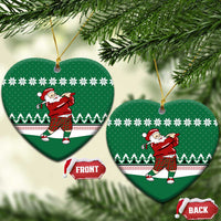 Golfer Santa Christmas Ceramic Ornament Xmas Holiday Patterns - Wonder Print Shop