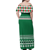 Golfer Santa Christmas Family Matching Off Shoulder Maxi Dress and Hawaiian Shirt Xmas Holiday Patterns - Wonder Print Shop