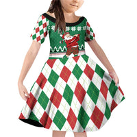 Golfer Santa Christmas Family Matching Off Shoulder Short Dress and Hawaiian Shirt Xmas Holiday Patterns - Wonder Print Shop