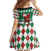 Golfer Santa Christmas Family Matching Tank Maxi Dress and Hawaiian Shirt Xmas Holiday Patterns - Wonder Print Shop