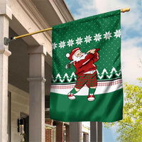 Golfer Santa Christmas Garden Flag Xmas Holiday Patterns - Wonder Print Shop