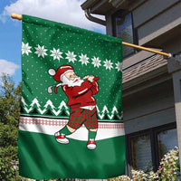 Golfer Santa Christmas Garden Flag Xmas Holiday Patterns - Wonder Print Shop