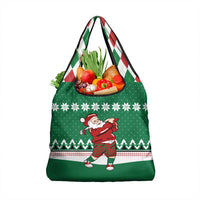 Golfer Santa Christmas Grocery Bag Xmas Holiday Patterns - Wonder Print Shop