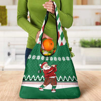 Golfer Santa Christmas Grocery Bag Xmas Holiday Patterns - Wonder Print Shop