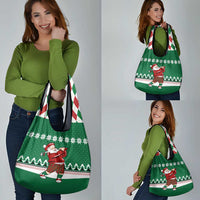 Golfer Santa Christmas Grocery Bag Xmas Holiday Patterns - Wonder Print Shop