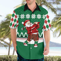 Golfer Santa Christmas Hawaiian Shirt Xmas Holiday Patterns - Wonder Print Shop