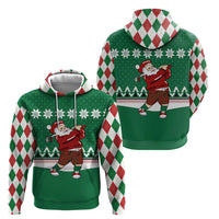 Golfer Santa Christmas Hoodie Xmas Holiday Patterns - Wonder Print Shop