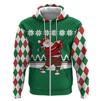 Golfer Santa Christmas Hoodie Xmas Holiday Patterns - Wonder Print Shop