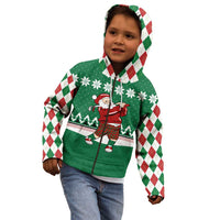 Golfer Santa Christmas Kid Hoodie Xmas Holiday Patterns - Wonder Print Shop