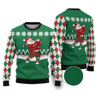 Golfer Santa Christmas Ugly Christmas Sweater Xmas Holiday Patterns - Wonder Print Shop