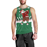 Golfer Santa Christmas Men Tank Top Xmas Holiday Patterns - Wonder Print Shop