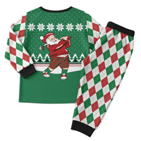 Golfer Santa Christmas Pajama Set Xmas Holiday Patterns - Wonder Print Shop