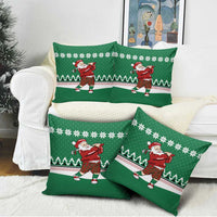 Golfer Santa Christmas Pillow Cover Xmas Holiday Patterns - Wonder Print Shop