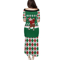 Golfer Santa Christmas Puletasi Xmas Holiday Patterns - Wonder Print Shop